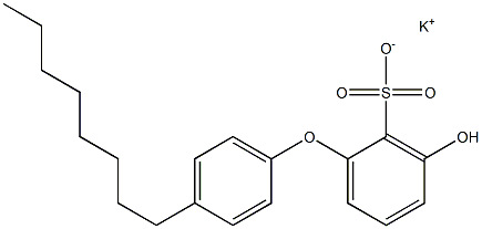 3-Hydroxy-4'-octyl[oxybisbenzene]-2-sulfonic acid potassium salt 结构式