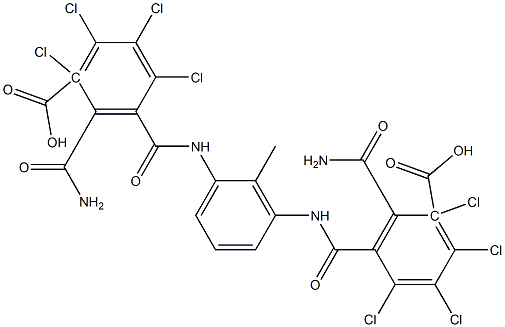 N,N'-(2-Methyl-1,3-phenylene)bis(3,4,5,6-tetrachlorophthalamidic acid) 结构式