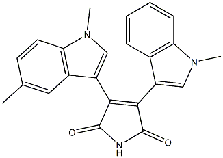 3-(1,5-Dimethyl-1H-indol-3-yl)-4-(1-methyl-1H-indol-3-yl)-1H-pyrrole-2,5-dione 结构式
