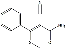 2-Cyano-3-methylthio-3-phenylacrylamide 结构式