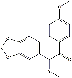 1-(4-Methoxyphenyl)-2-[3,4-(methylenedioxy)phenyl]-2-(methylthio)ethan-1-one 结构式