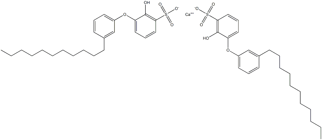 Bis(2-hydroxy-3'-undecyl[oxybisbenzene]-3-sulfonic acid)calcium salt 结构式