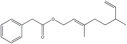 Phenylacetic acid 3,6-dimethyl-2,7-octadienyl ester 结构式