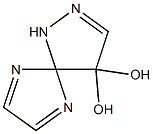 4,4-Dihydroxy-1,2,6,9-tetraazaspiro[4.4]nona-2,6,8-triene 结构式