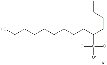 13-Hydroxytridecane-5-sulfonic acid potassium salt 结构式