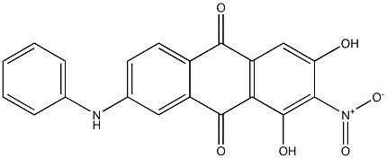 2-Anilino-6,8-dihydroxy-7-nitroanthraquinone 结构式