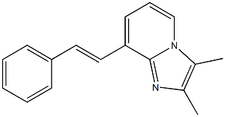 2,3-Dimethyl-8-[(E)-2-phenylethenyl]imidazo[1,2-a]pyridine 结构式