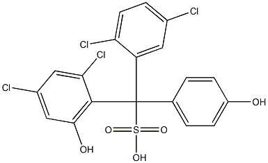 (2,5-Dichlorophenyl)(2,4-dichloro-6-hydroxyphenyl)(4-hydroxyphenyl)methanesulfonic acid 结构式