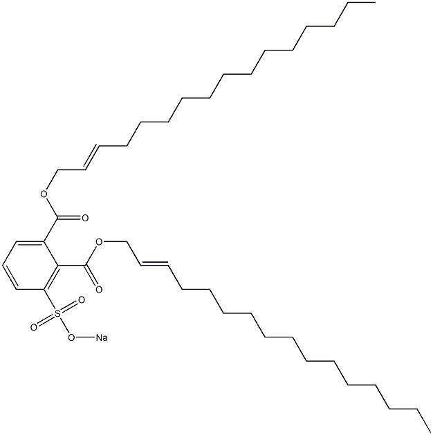 3-(Sodiosulfo)phthalic acid di(2-hexadecenyl) ester 结构式