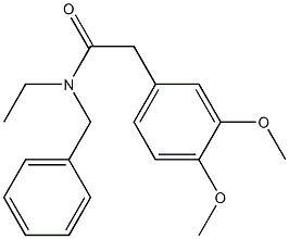 N-Ethyl-N-(benzyl)-2-(3,4-dimethoxyphenyl)acetamide 结构式