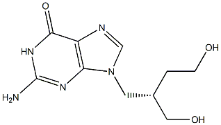 2-Amino-9-[(2S)-2-(hydroxymethyl)-4-hydroxybutyl]-1,9-dihydro-6H-purin-6-one 结构式