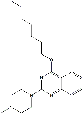 2-[4-Methyl-1-piperazinyl]-4-heptyloxyquinazoline 结构式