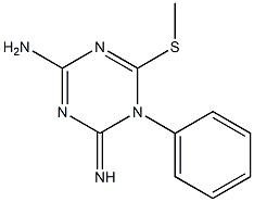 1-Phenyl-2-imino-4-amino-6-(methylthio)-1,2-dihydro-1,3,5-triazine 结构式