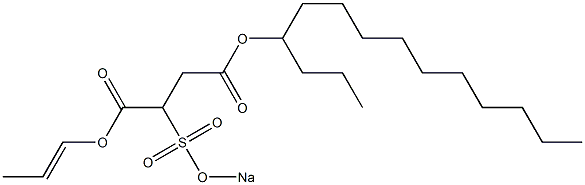 2-(Sodiosulfo)succinic acid 4-tetradecyl 1-(1-propenyl) ester 结构式