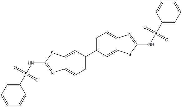 2,2'-Bis(phenylsulfonylamino)-6,6'-bibenzothiazole 结构式
