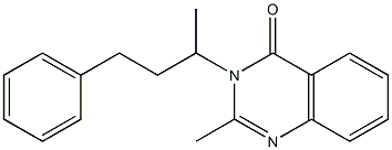 2-Methyl-3-(1-methyl-3-phenylpropyl)quinazolin-4(3H)-one 结构式