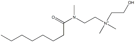 2-(N-Octanoyl-N-methylamino)-N-(2-hydroxyethyl)-N,N-dimethylethanaminium 结构式