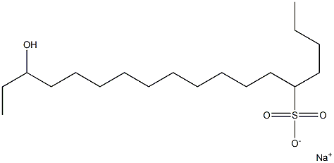 16-Hydroxyoctadecane-5-sulfonic acid sodium salt 结构式