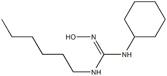 1-Cyclohexyl-3-hexyl-2-hydroxyguanidine 结构式