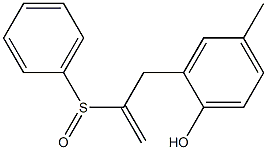4-Methyl-2-[2-(phenylsulfinyl)-2-propenyl]phenol 结构式