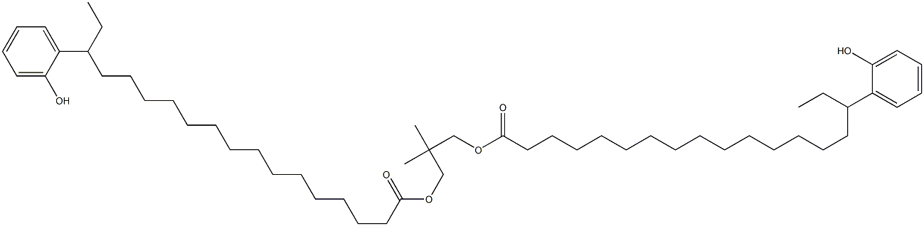 Bis[16-(2-hydroxyphenyl)stearic acid]2,2-dimethylpropane-1,3-diyl ester 结构式