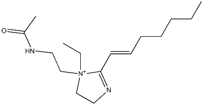 1-[2-(Acetylamino)ethyl]-1-ethyl-2-(1-heptenyl)-2-imidazoline-1-ium 结构式