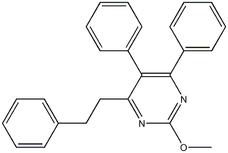 2-Methoxy-4-phenethyl-5,6-diphenylpyrimidine 结构式