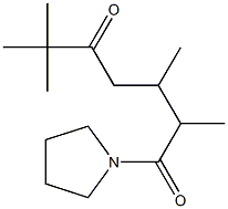 1-(1-Pyrrolidinyl)-2,3,6,6-tetramethyl-1,5-heptanedione 结构式