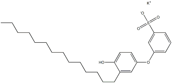 4'-Hydroxy-3'-tetradecyl[oxybisbenzene]-3-sulfonic acid potassium salt 结构式