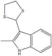 2-Methyl-3-(1,3-dithiolan-2-yl)-1H-indole 结构式