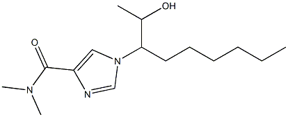 N,N-Dimethyl-1-[1-(1-hydroxyethyl)heptyl]-1H-imidazole-4-carboxamide 结构式