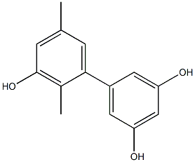 2',5'-Dimethyl-1,1'-biphenyl-3,3',5-triol 结构式