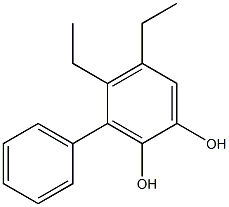 3-Phenyl-4,5-diethylbenzene-1,2-diol 结构式