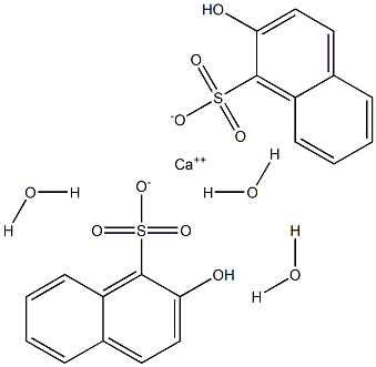 Bis(2-hydroxynaphthalene-1-sulfonic acid)calcium salt trihydrate 结构式