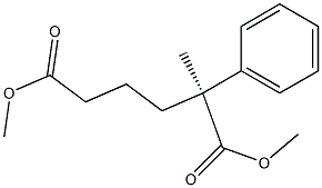 [S,(+)]-2-Methyl-2-phenylhexanedioic acid dimethyl ester 结构式