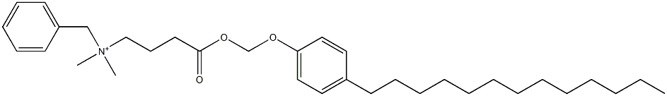 N,N-Dimethyl-N-benzyl-N-[3-[[(4-tridecylphenyloxy)methyl]oxycarbonyl]propyl]aminium 结构式