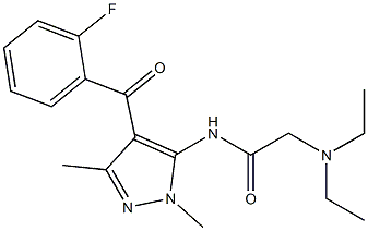2-(Diethylamino)-N-[4-(2-fluorobenzoyl)-1,3-dimethyl-1H-pyrazol-5-yl]acetamide 结构式