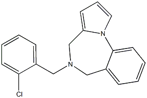 5-(2-Chlorobenzyl)-5,6-dihydro-4H-pyrrolo[1,2-a][1,4]benzodiazepine 结构式