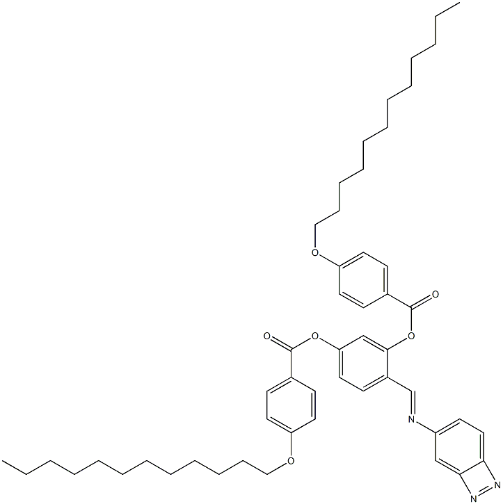 Bis[4-(dodecyloxy)benzoic acid]4-[(azobenzen-4-yl)iminomethyl]-1,3-phenylene ester 结构式