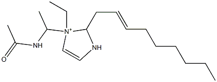 1-[1-(Acetylamino)ethyl]-1-ethyl-2-(2-nonenyl)-4-imidazoline-1-ium 结构式