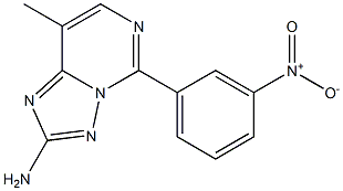 2-Amino-5-[3-nitrophenyl]-8-methyl[1,2,4]triazolo[1,5-c]pyrimidine 结构式