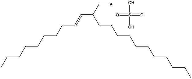 Sulfuric acid 2-(1-decenyl)tridecyl=potassium ester salt 结构式