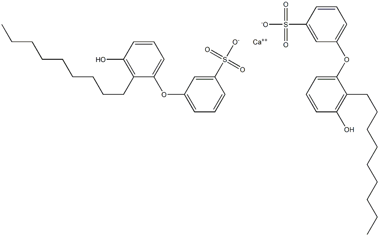 Bis(3'-hydroxy-2'-nonyl[oxybisbenzene]-3-sulfonic acid)calcium salt 结构式