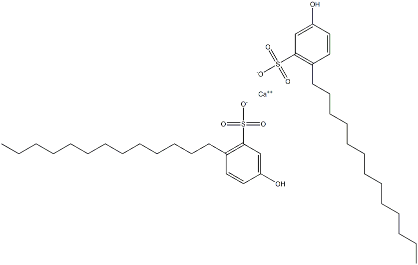 Bis(3-hydroxy-6-tridecylbenzenesulfonic acid)calcium salt 结构式
