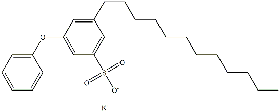 3-Phenoxy-5-dodecylbenzenesulfonic acid potassium salt 结构式