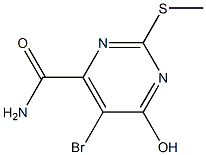 5-Bromo-4-hydroxy-2-methylthiopyrimidine-6-carboxamide 结构式