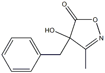 3-Methyl-4-benzyl-4-hydroxyisoxazol-5(4H)-one 结构式