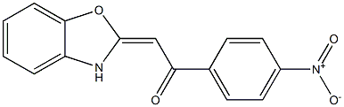 1-(4-Nitrophenyl)-2-[(2E)-(2,3-dihydrobenzoxazol)-2-ylidene]ethan-1-one 结构式