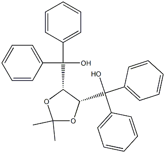 1,1,4,4-Tetraphenyl-2-O,3-O-isopropylidene-L-erythritol 结构式