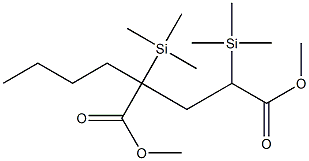 2-Butyl-2,4-bis(trimethylsilyl)pentanedioic acid dimethyl ester 结构式